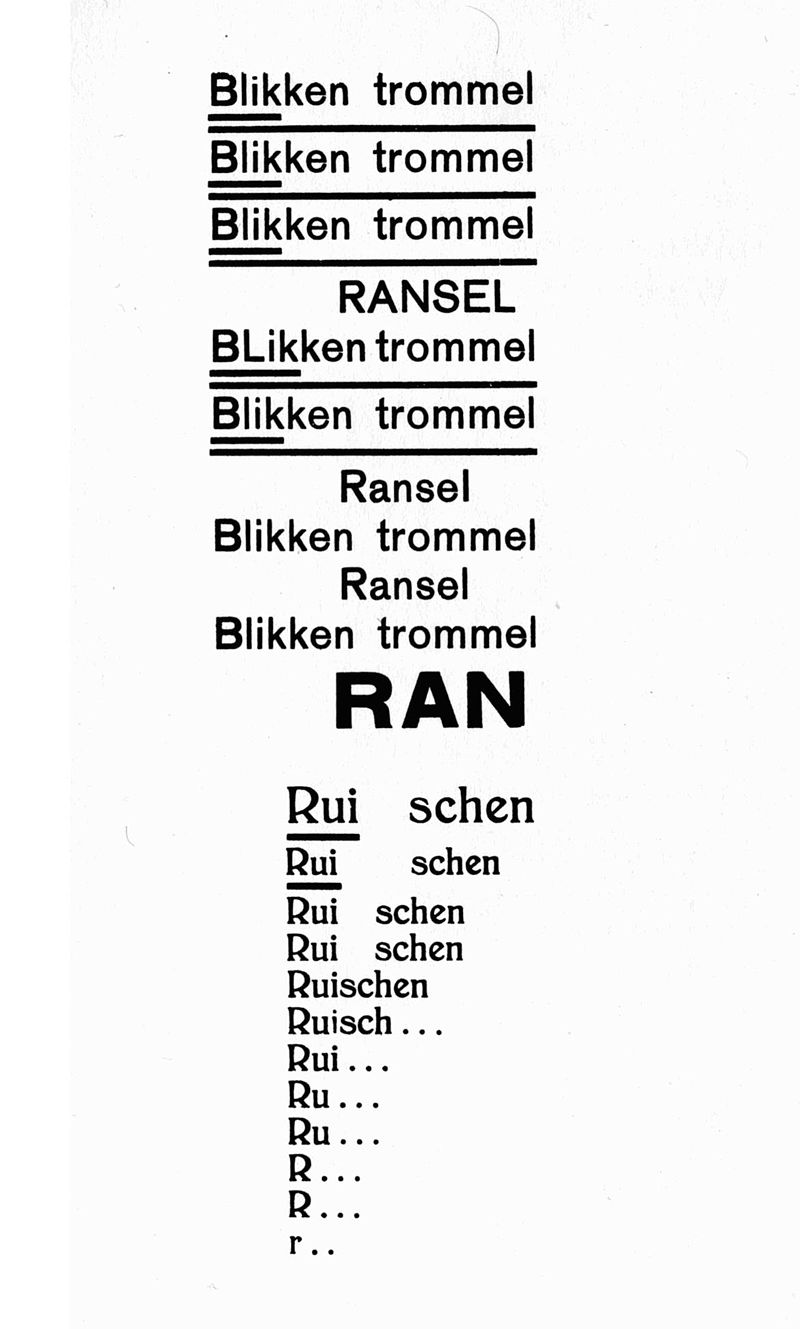 A Bonset sound-poem, Passing troop, 1916